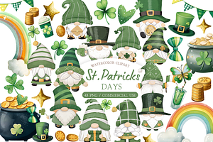 St Patricks Day Clipart Bundle, an Illustration by MockupWizard