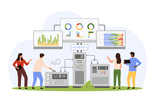 Benchmarking process, technical, a Finance Illustration by Flashvector