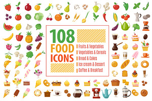 108 food icons