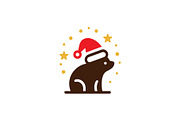 Festive Christmas Bear Icon, a Branding & Logo Template by Vectorium Studio (Thumbnail 1 of 2)