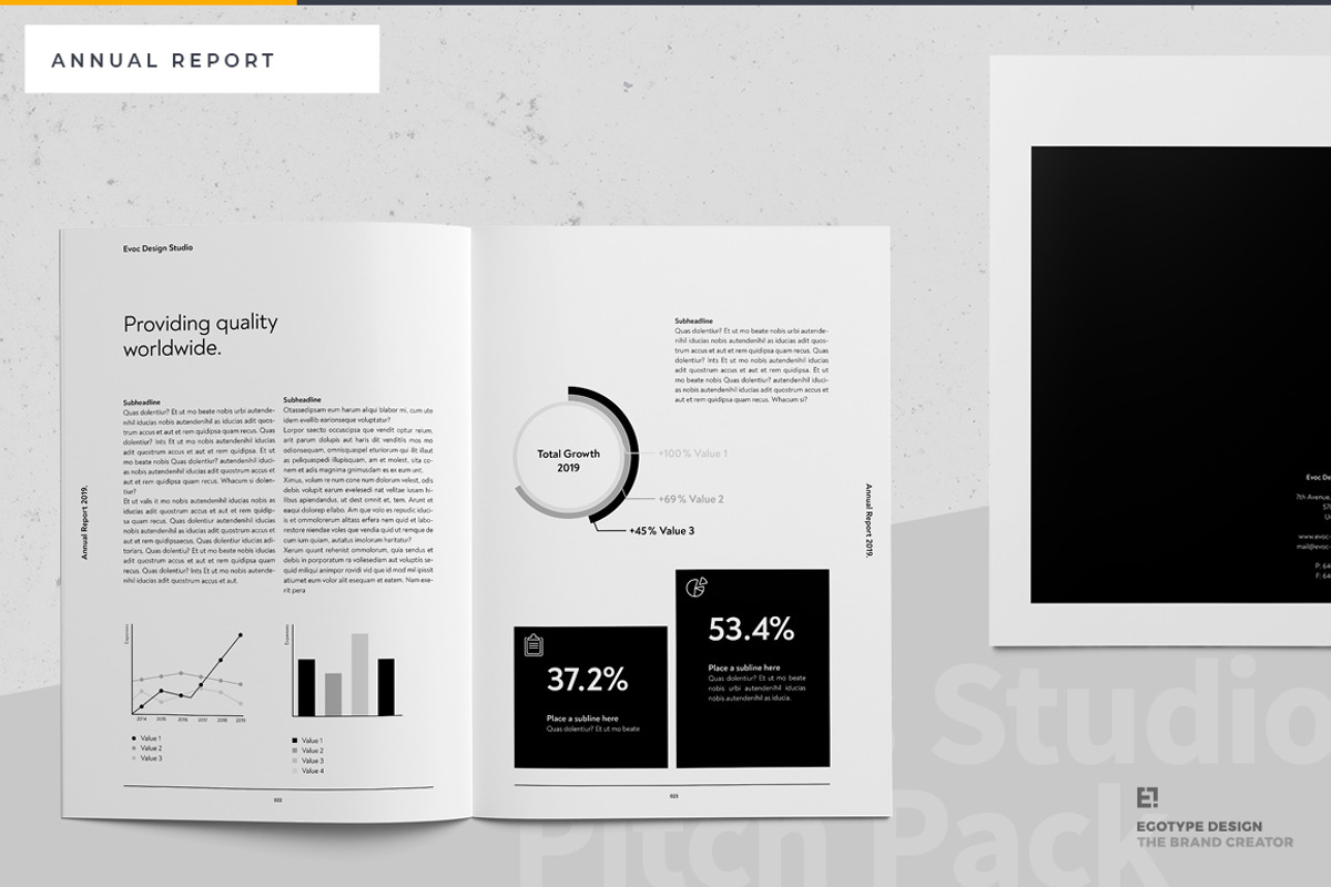 Egotype Annual Report, a Brochure Template by Egotype (Photo 3 of 15)