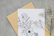 Spring Flowers Line Art, a Decorative Illustration by CaraulanStore (Thumbnail 6 of 9)
