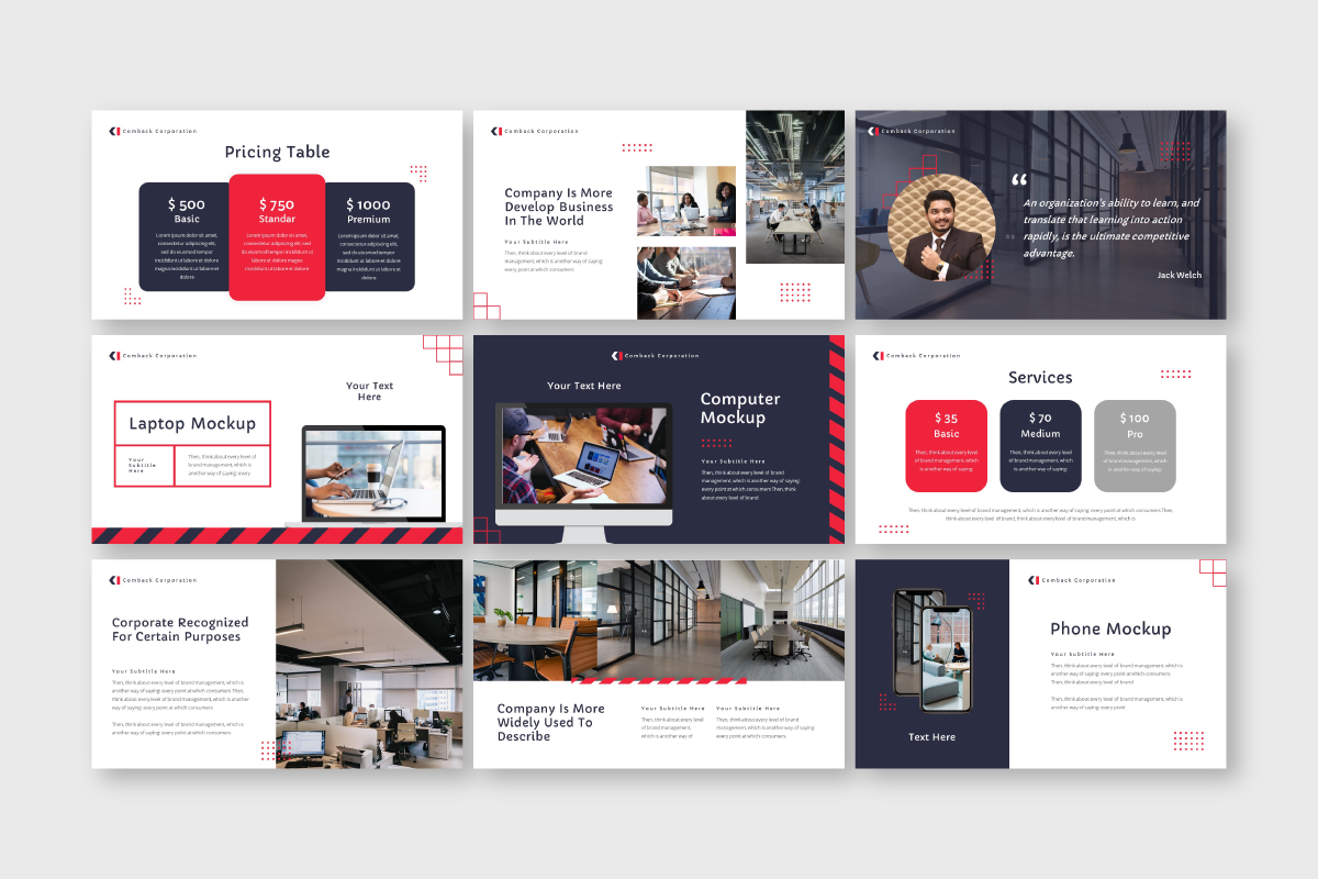Comback Business Powerpoint Template, a Presentation Template by Inkofert (Photo 5 of 6)