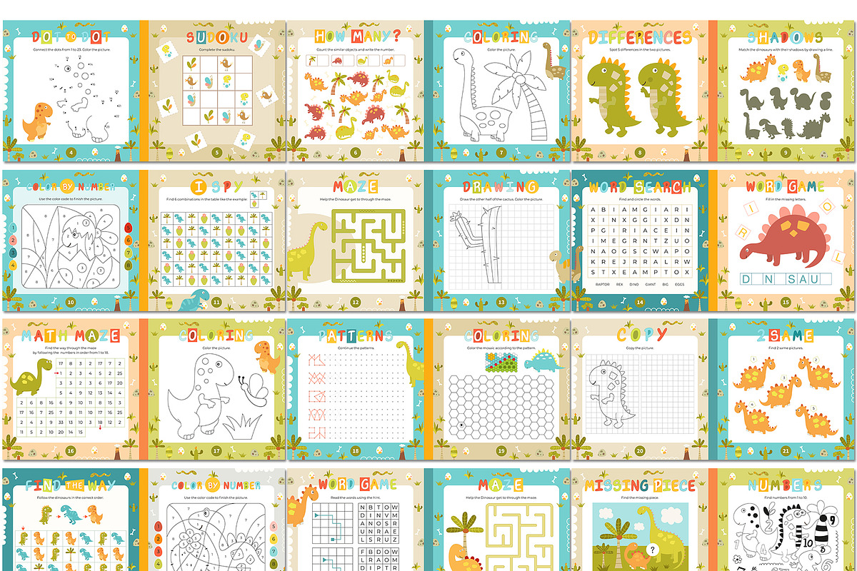 Dinosaurs Activities for kids, an Education Illustration by Nursery Art (Photo 6 of 9)