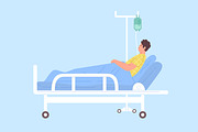 Sick man at hospital, a Healthcare Illustration by Good Studio (Thumbnail 3 of 3)
