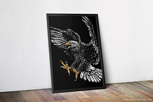 Rock And Roll Eagle For T-shirt