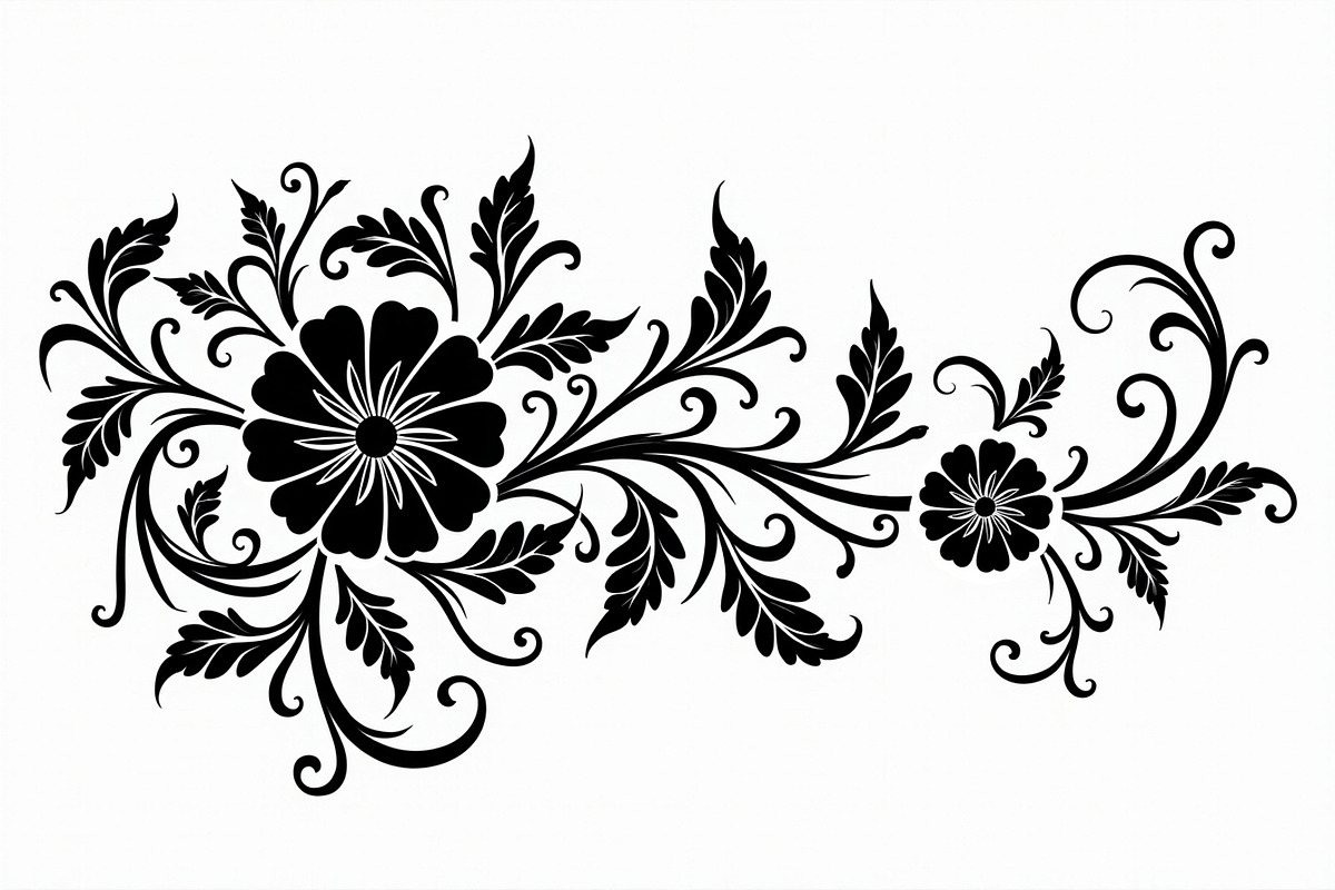 Vintage Flower Ornament Set, an Illustration by Creativeshirt (Photo 11 of 21)