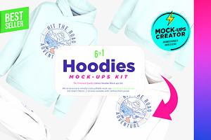 Hoodies 6xMock-ups