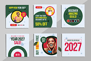 New Year 2027 Sale Discount Offe, a Social Media Template by ContestDesign (Thumbnail 1 of 3)