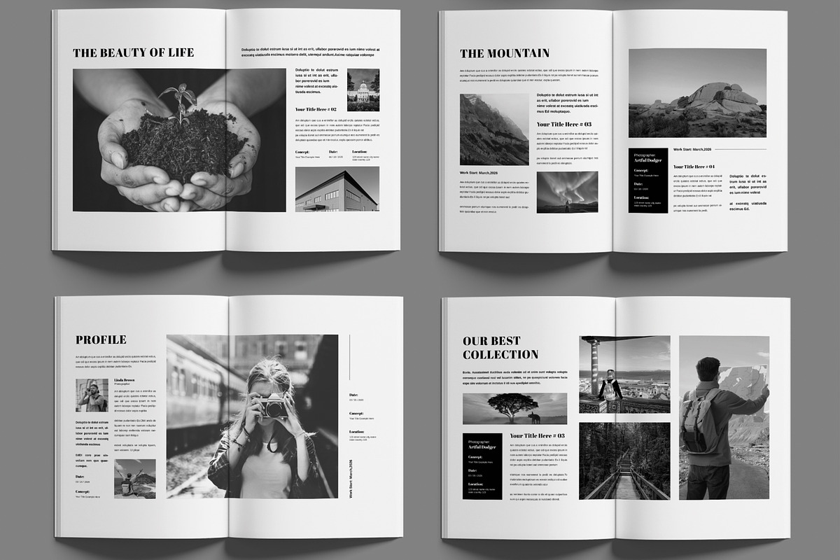 Photography Portfolio Template, a Brochure Template by MightyDesign (Photo 3 of 6)