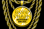 Rope Chain Brushes for Illustrator, a Brush Add-On by MightySHORT (Thumbnail 1 of 3)