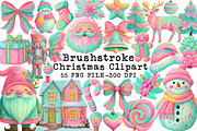 Brushstroke Christmas Clipart, an Illustration by Libby Wishes (Thumbnail 1 of 7)