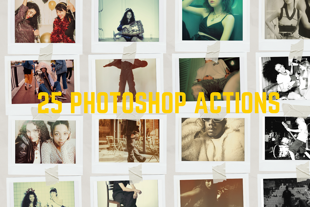 Polaroid Photoshop Actions, an Action Add-On by Saint aury Studio (Photo 2 of 14)