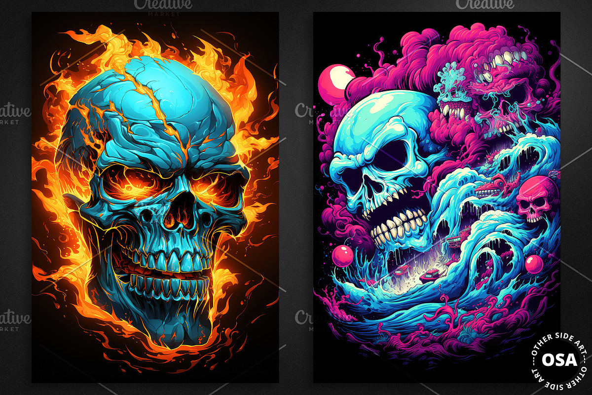Evil Abstract Poster Design Set, a Background Graphic by Other Side Art (Photo 4 of 5)