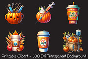 Nurse Fall Harvest Coffee Mug Clipar, an Illustration by RobertsArt (Thumbnail 7 of 7)