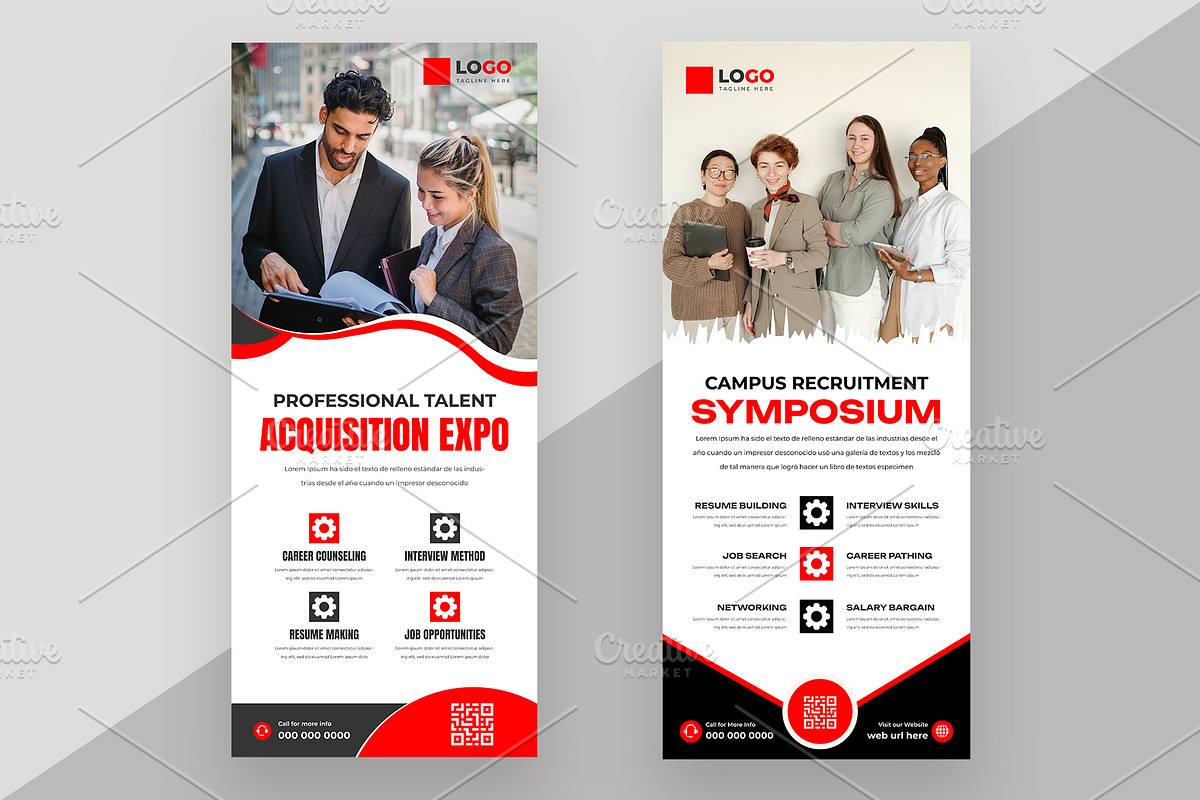 Employment fair Roll Up Standee, a Stationery Template by nandinigraphics (Photo 2 of 3)