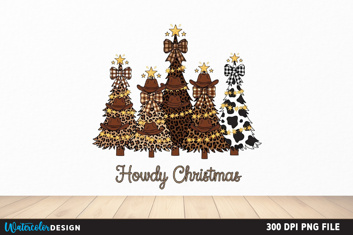 Howdy Christmas Png, an Illustration by Watercolor design (Photo 5 of 6)