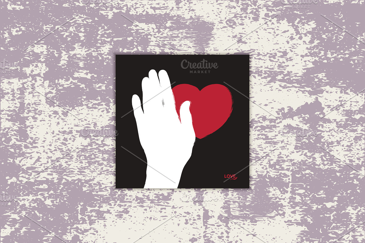 Minimalist Love Poster, a Decorative Illustration by PsychocheArt (Photo 1 of 4)
