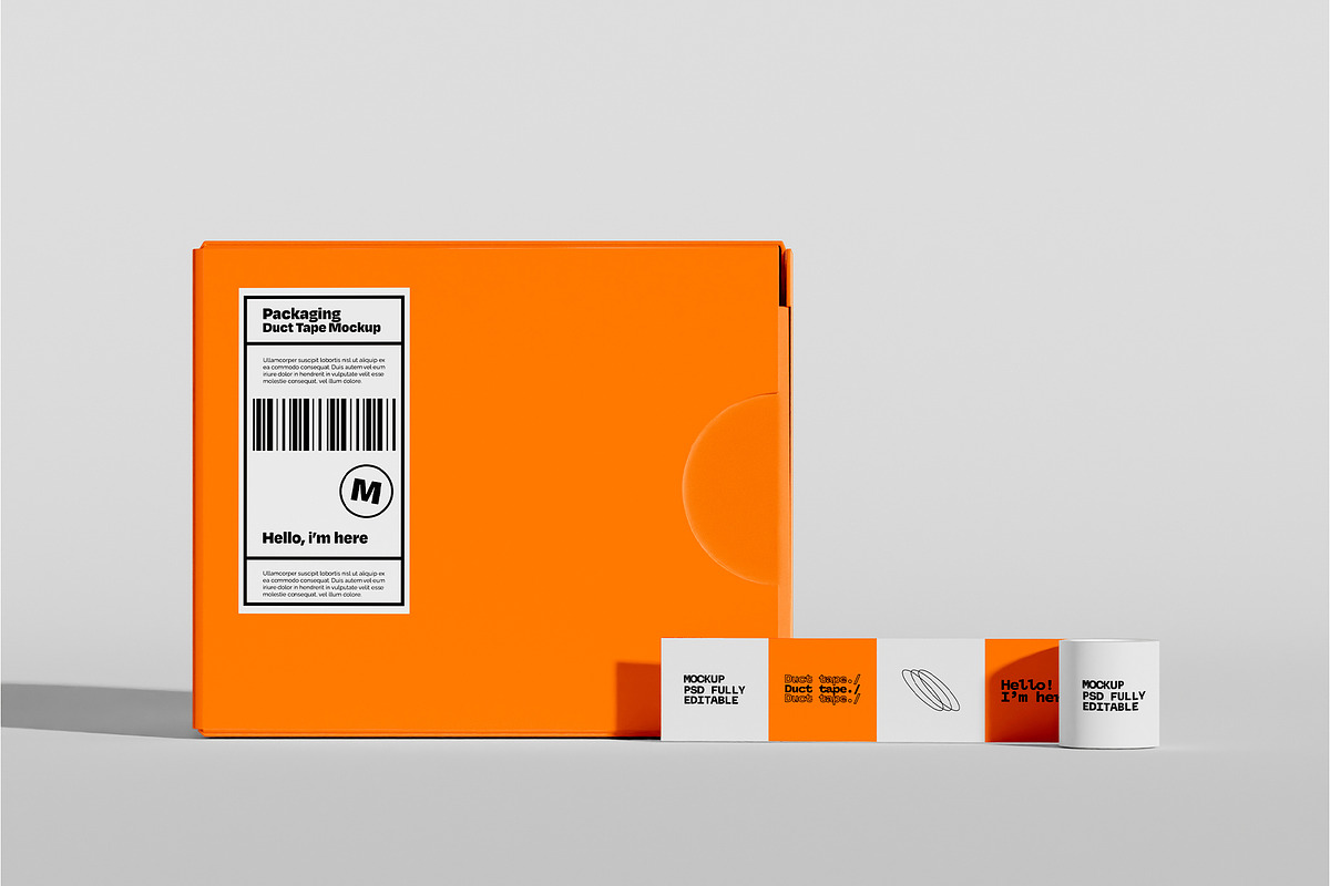 Packaging Box & Duct Tape Mockup, a Packaging Mockup by Mego-studio (Photo 1 of 3)