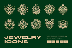 Glyph Jewelry Icons, a Solid Icon by Creative Stall