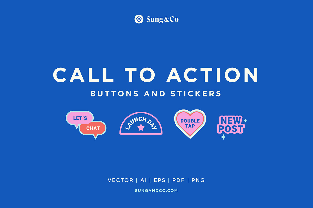 Call to Action Buttons and Stickers, a Templates & Theme by sungandco (Photo 1 of 4)