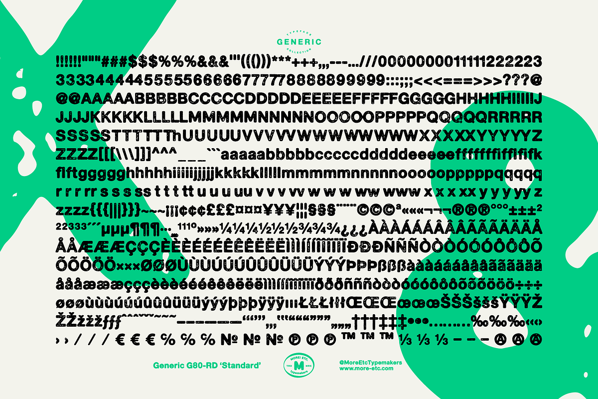 Generic G80-RD 'Standard', a Sans Serif Font by More Etc. Studios (Photo 7 of 8)