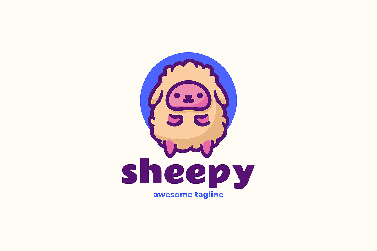 Sheep Mascot Cartoon Logo, a Branding & Logo Template by Artnivora.Std