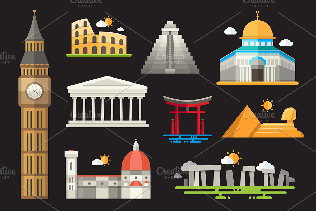 Famous Landmarks Big Box + Postcard, a Templates & Theme by Boyko Pictures (Photo 5 of 10)