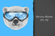 Polar Bear / Winter, an Animal Illustration by Victoria_Novak (Thumbnail 1 of 3)
