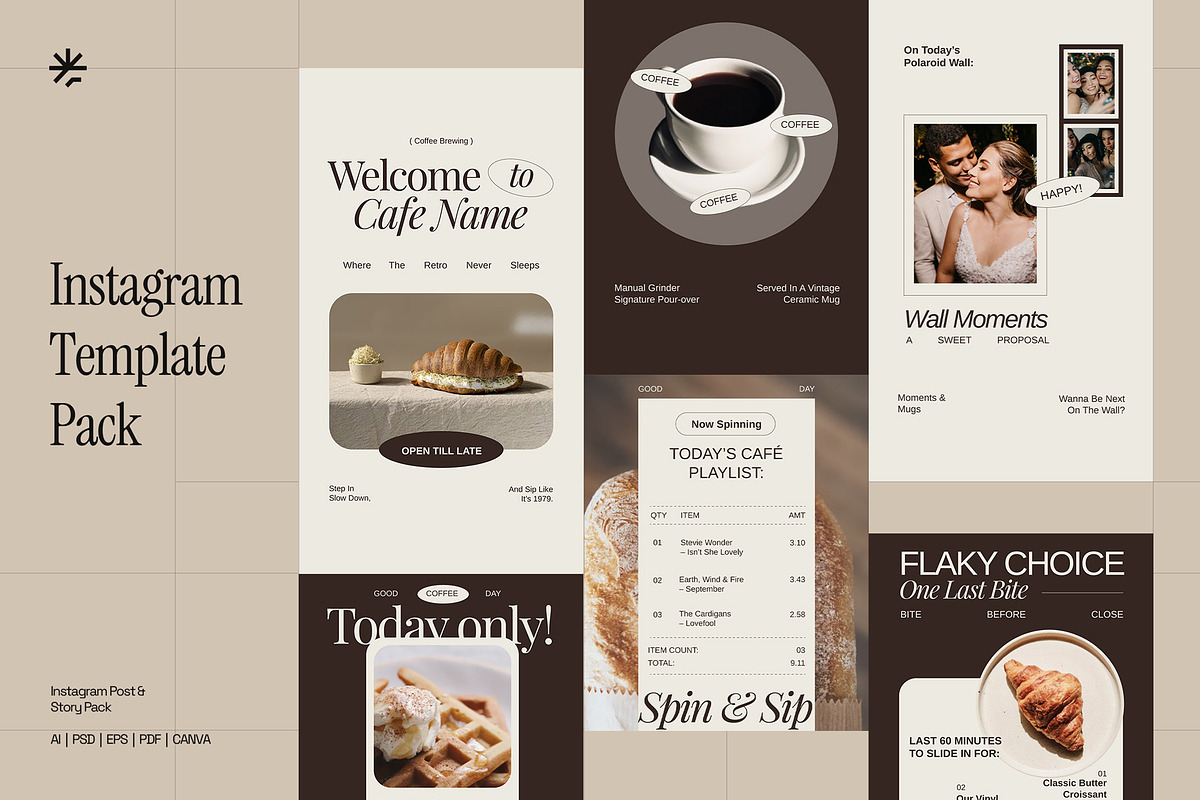Nostalgic Cafe Instagram Pack