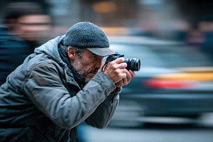 Urban photographer capturing street moments, a Person Photo by AlyaAnd