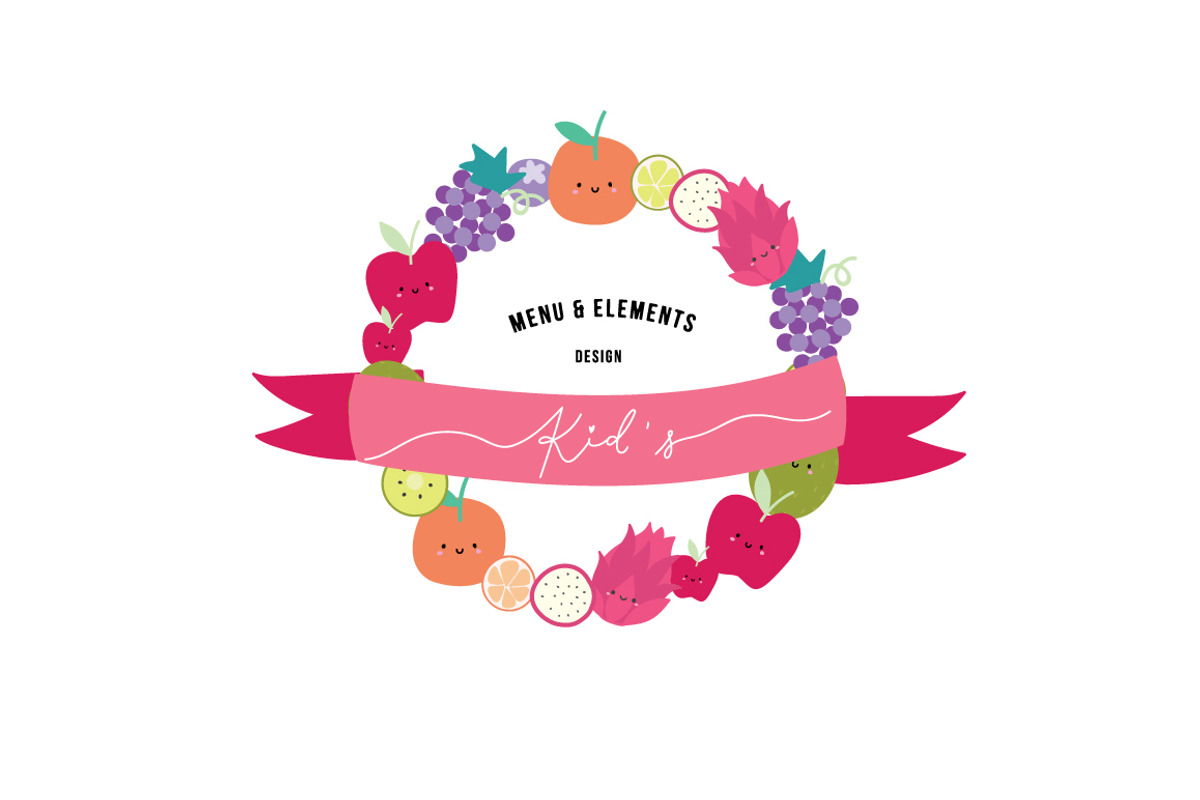 Kids fruit elements And LOGO element, a Decorative Illustration by MooBeer (Photo 8 of 8)