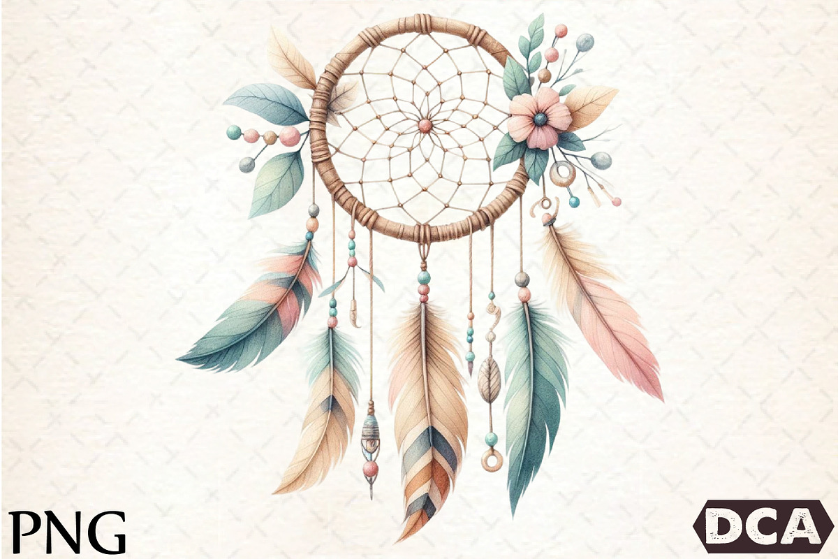 Dreamcatcher Clipart PNG, an Illustration by DreamCafeArt (Photo 1 of 6)