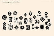Floral Tattoos Clipart Bundle, a Decorative Illustration by ClayStudio (Thumbnail 8 of 8)