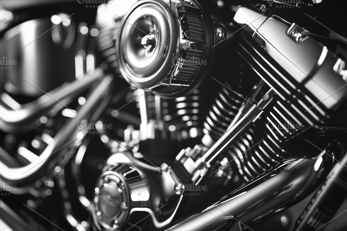 31 Motorcycle engines, a Transportation Photo by Handmadefont (Photo 21 of 33)