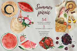 Summer picnic clipart png
