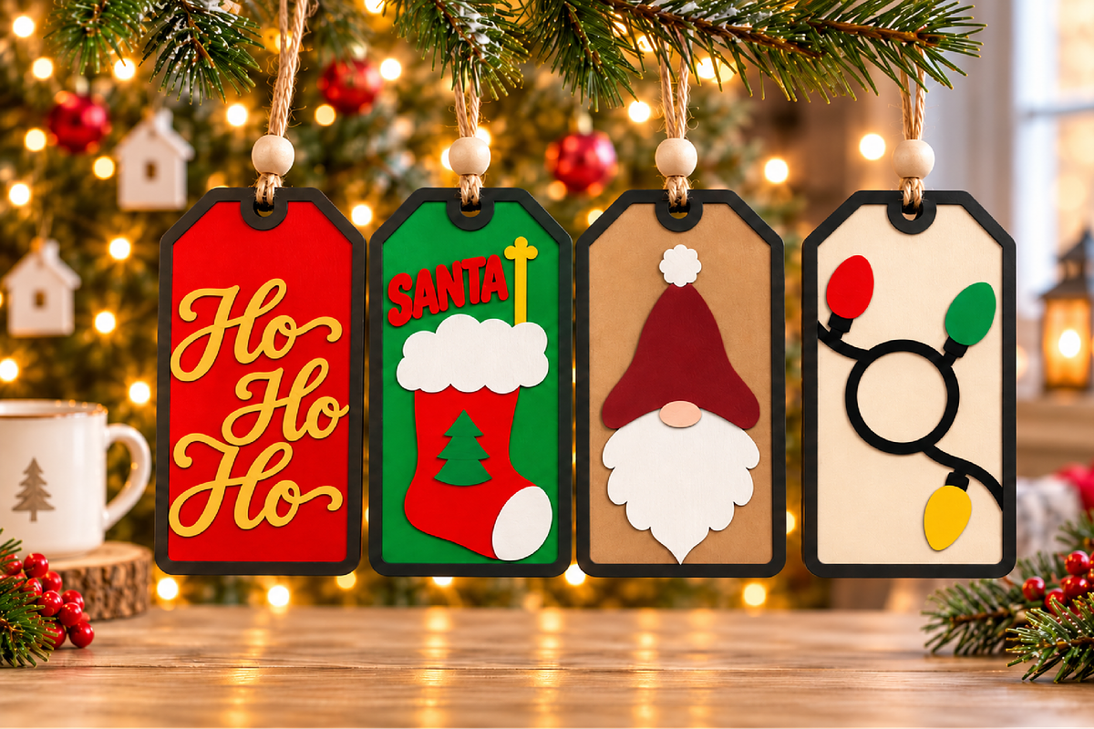 Christmas Gift Tag 3D SVG Bundle, an Object Graphic by Canvas Craft
