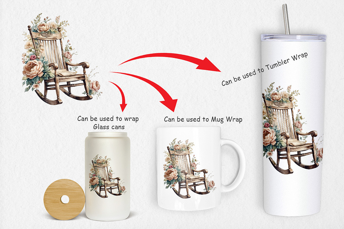 Rocking Chair Clipart, a Graphic by Artnoy (Photo 4 of 5)