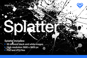 Splatter - 50 Black & White Textures