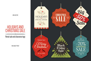 6 Christmas Retail Sale Tags