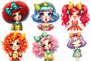 Girls Sublimation Clipart Bundle, an Illustration by Designworld (Thumbnail 2 of 6)