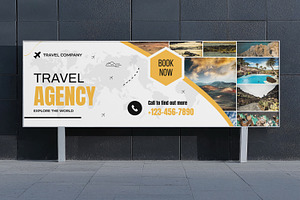 Modern Travel Billboard Design, a Stationery Template by MightyDesign