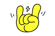 Rock. Hand sign. Gesture fingers., a Person Illustration by Foxys Graphic (Thumbnail 3 of 3)