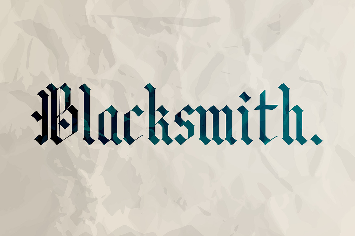 New Blackletter Typeface font. preview 4