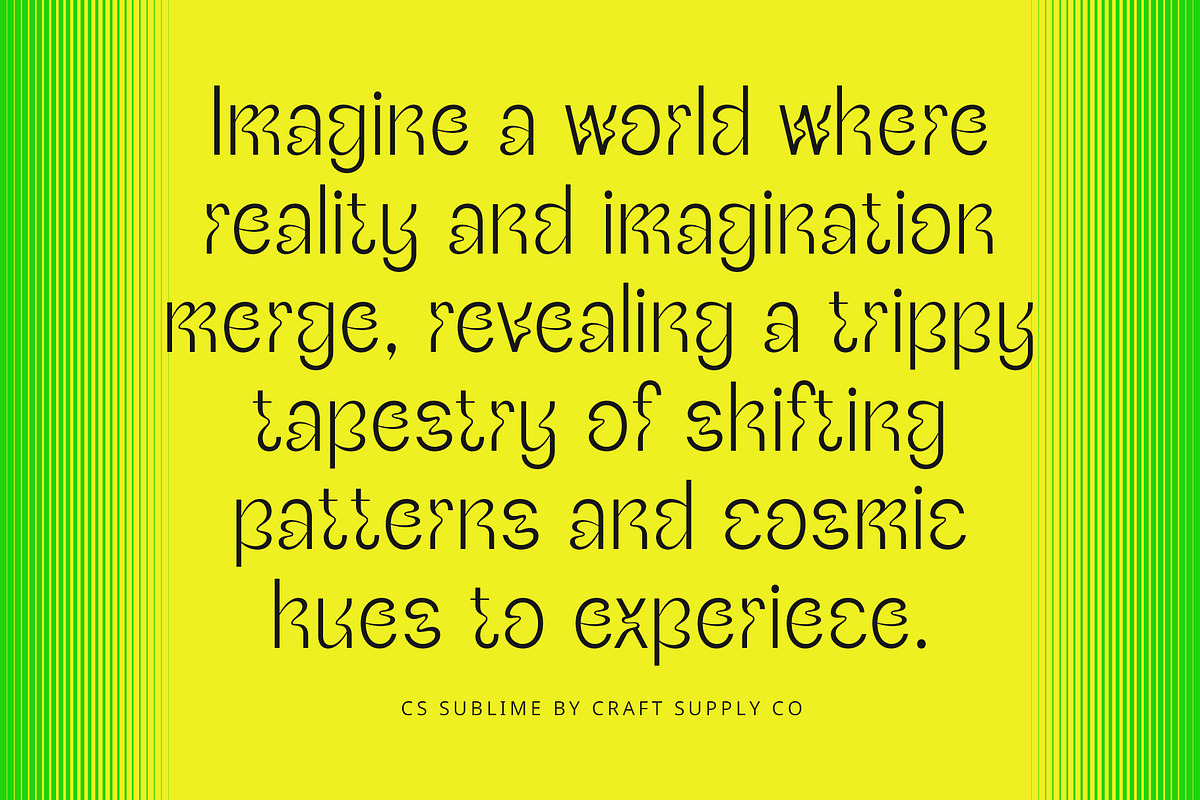 CS Sublime – Trippy Font, a Sans Serif Font by Craft Supply Co. (Photo 4 of 8)