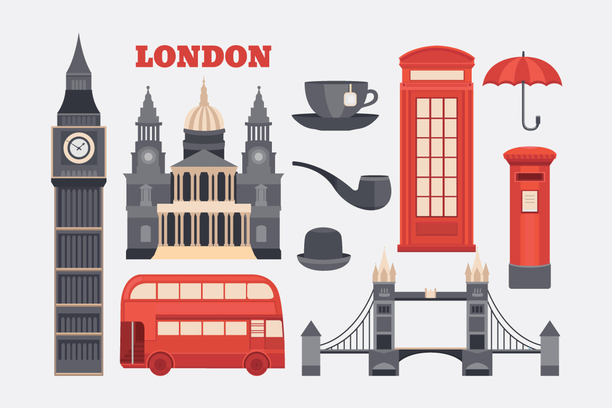 London vector set, an Object Graphic by Dasha Efremova (Photo 1 of 5)