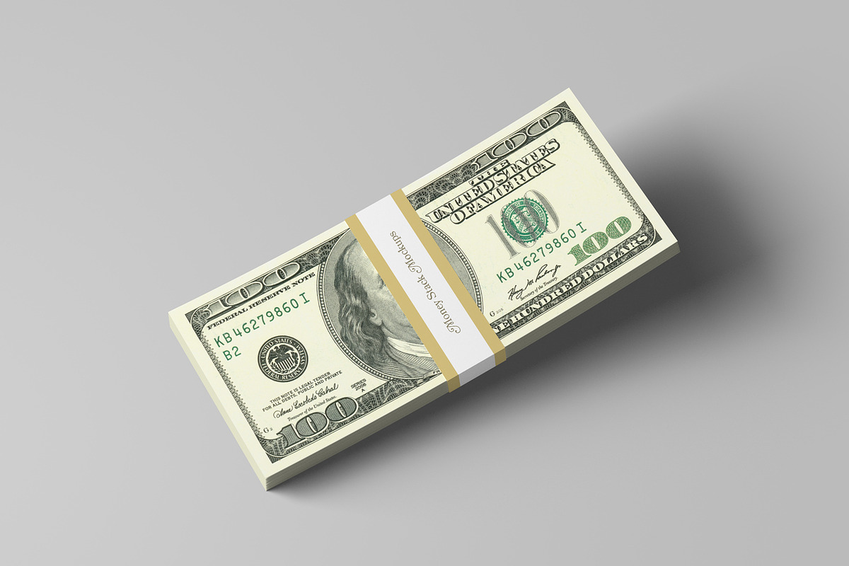 Money Stack Mockups, a Print Template by artimasa
