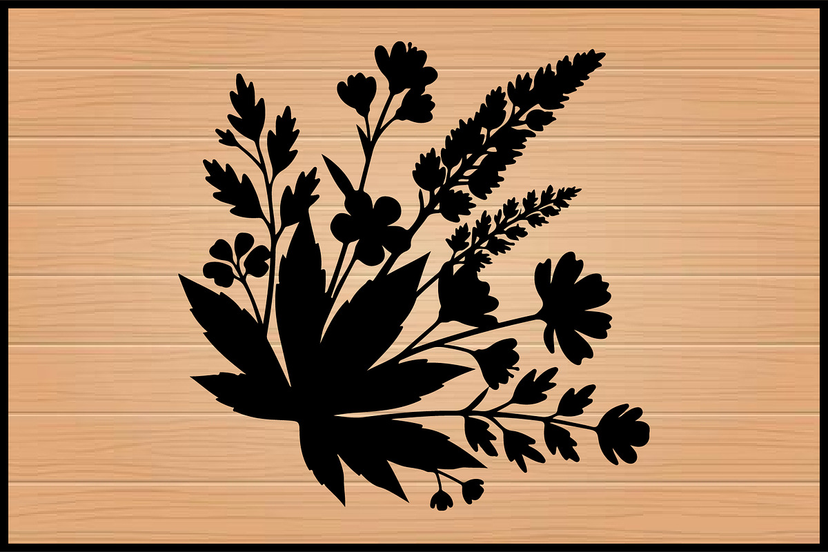 25 Floral Silhouette Puzzle Bundle, a Decorative Illustration by Artivon (Photo 1 of 4)