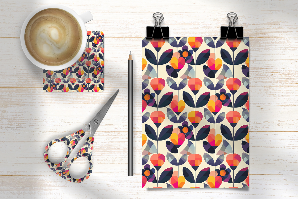 Modern Floral and Geometric Patterns, a Pattern Graphic by Colorsfav (Photo 8 of 8)