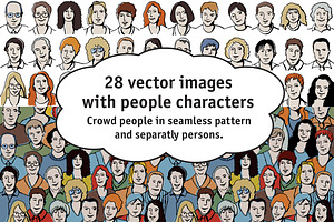 28 vectors with people characters